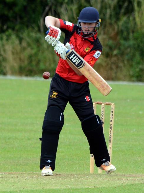 Ethan Hall in batting action for Carew 2nds against Hook. Picture Gordon Thomas Ethan Hall in batting action for Carew 2nds against Hook. Picture Gordon Thomas